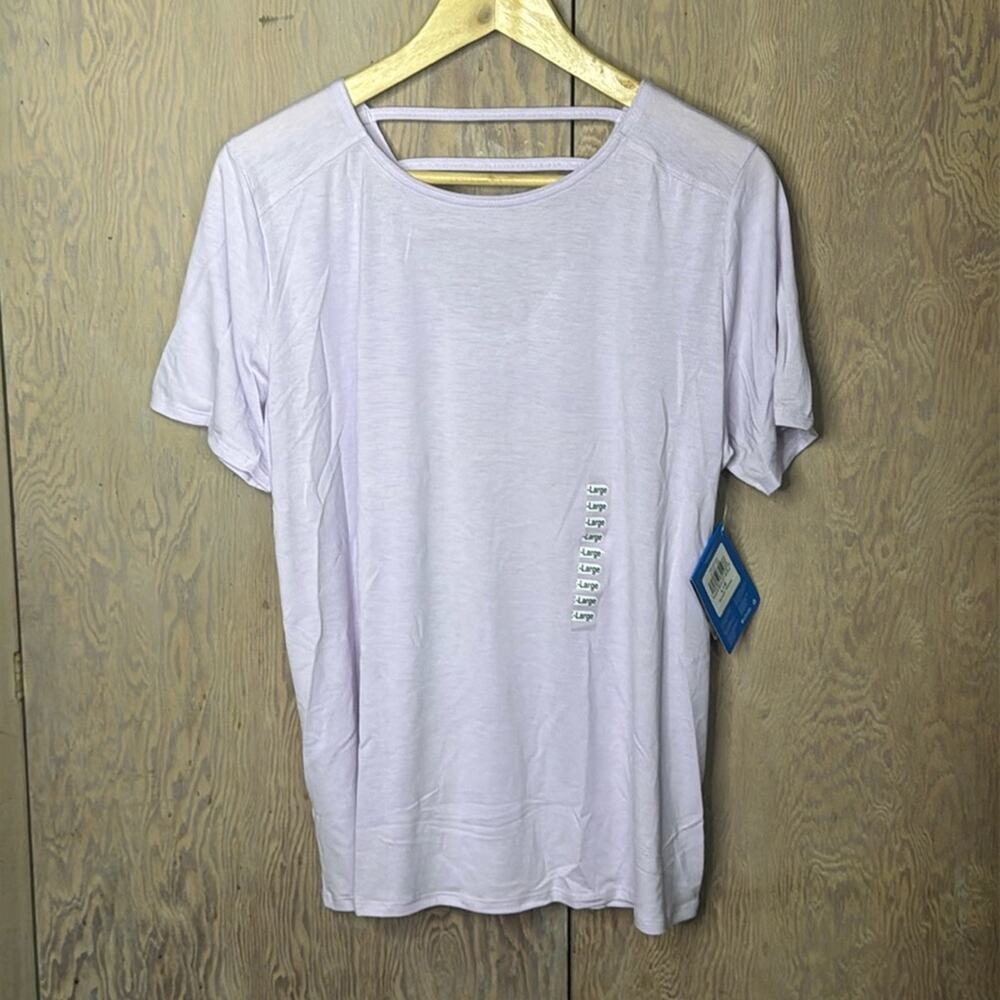 NWT Colombia Women Lavender OMNI- SHADE Short Sleeve T-Shirt Size Large
